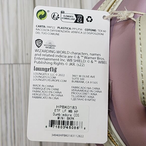 Loungefly Dumbledore Harry Potter Mini Backpack Bag New With Tags NWT Cosplay - Picture 10 of 11